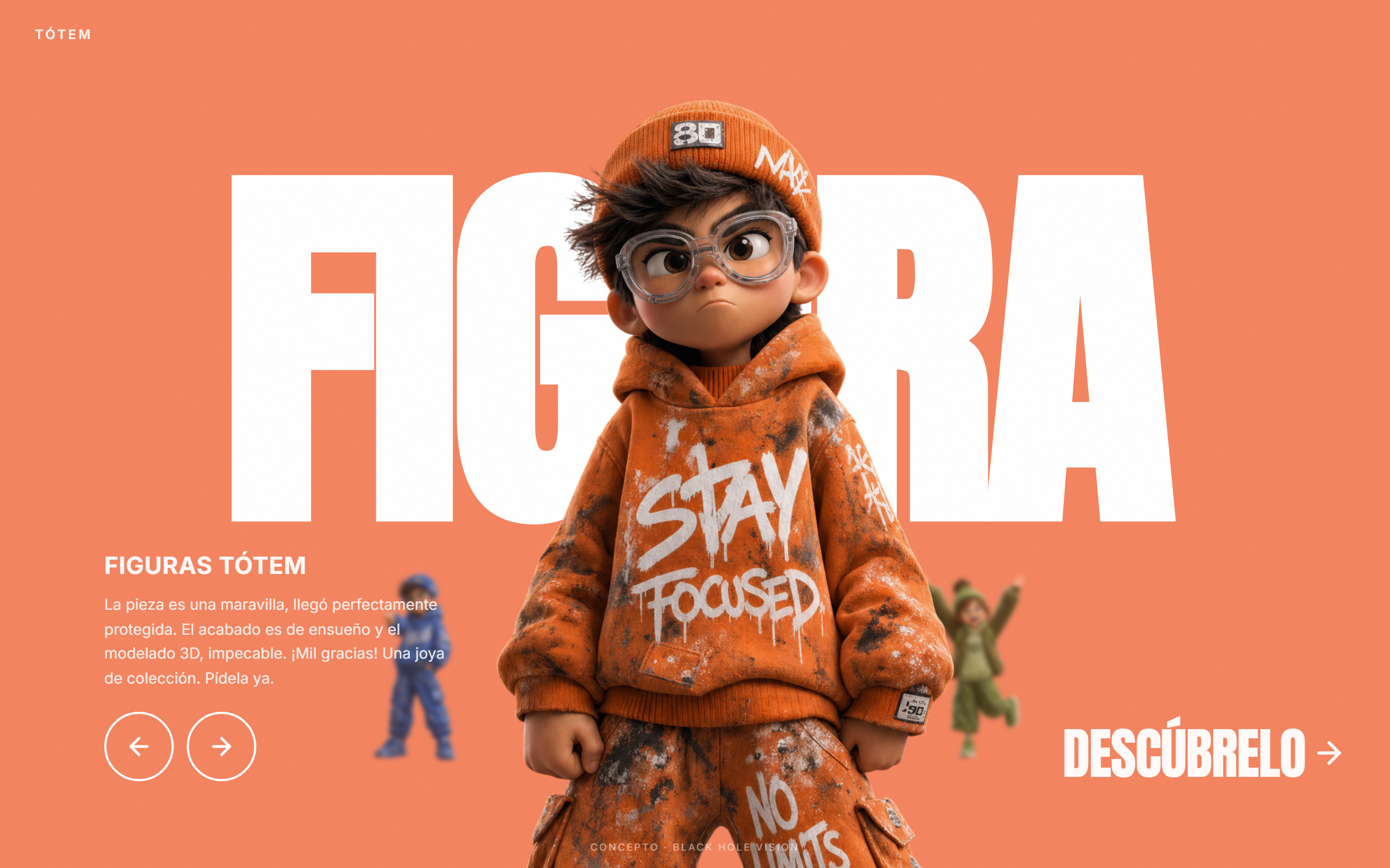 Carrusel 3D de figuras coleccionables — Tótem